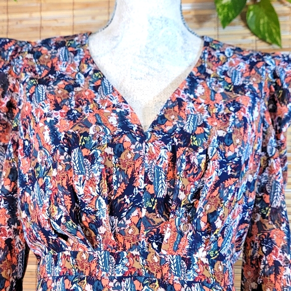 AQUA Floral Chiffon Puff Sleeve Dress 🦋 - Picture 6 of 12